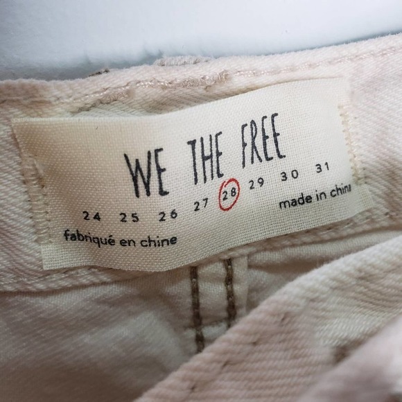 New Free People Womens 24 Worn White Raw Hem Cut Off Shorts - Picture 3 of 5